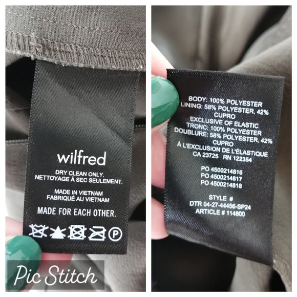 Aritzia Wilfred Strapless Wide Leg Jumpsuit Cordial Cargo Crepe Patch Pockets 2 - Picture 12 of 16